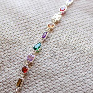 Sterling Silver 925 K Gemstone Bracelet